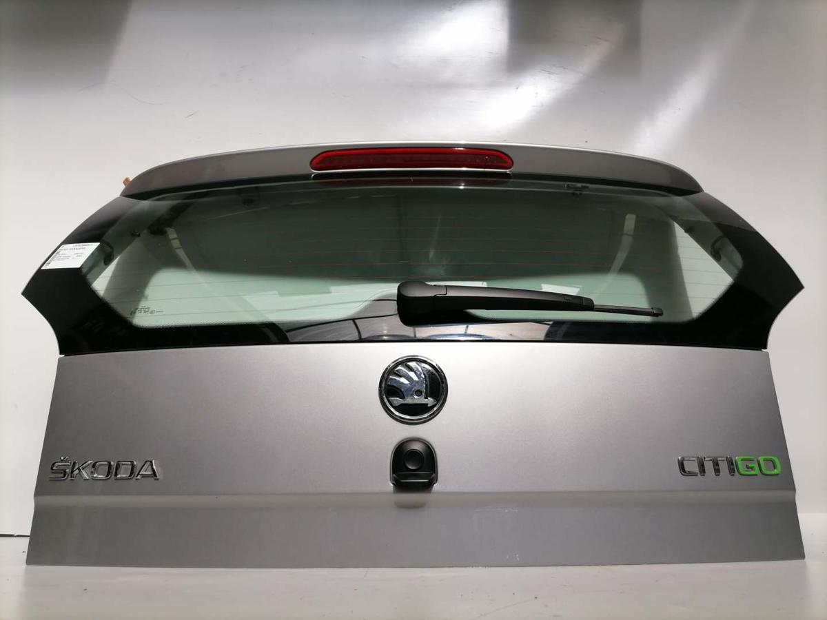 Skoda Citigo original Heckklappe mit Heckscheibe LB7W Tungsten Silber Bj.2016